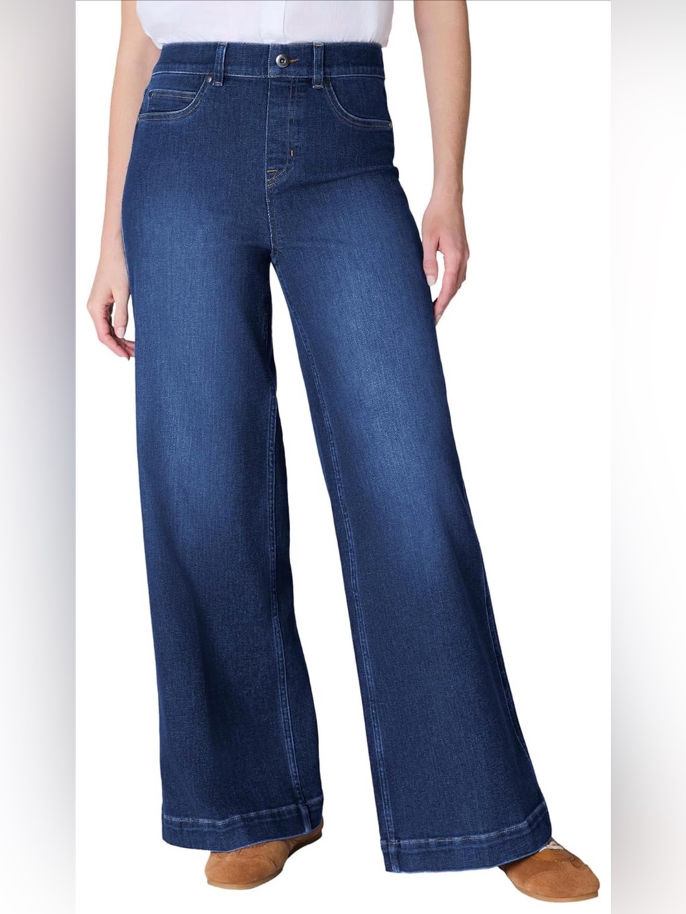 NWOT SPANX XL Original EveryWear Wide Leg Jeans